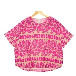 Vibrant Pink Floral Women's Top